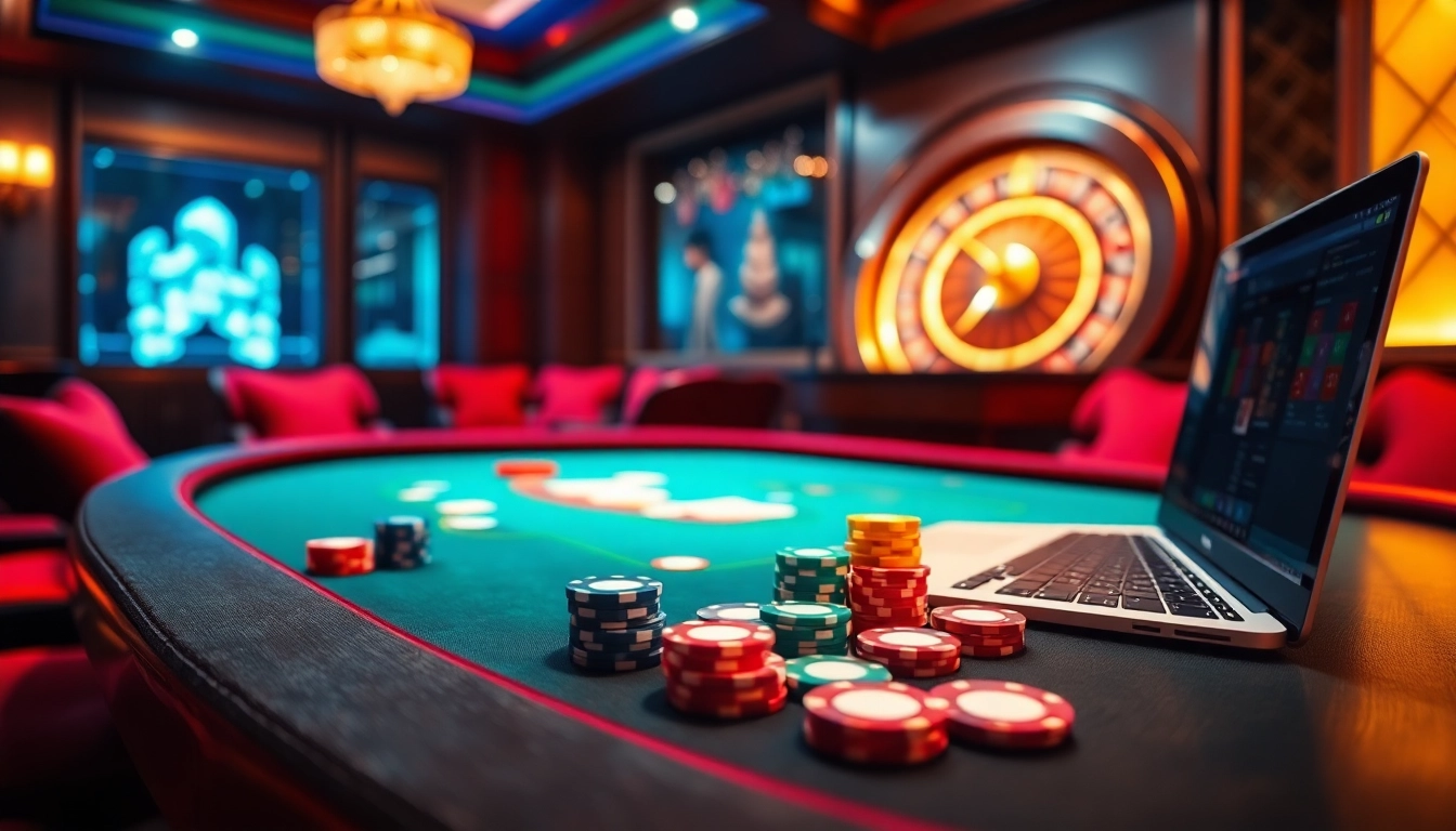 Engage with excitement at the poker table inspired by https://f8bet.ventures/ showcasing rich colors and luxury elements.