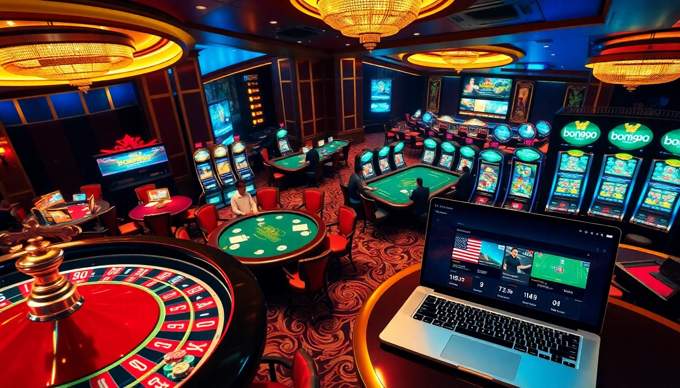 bong99 offers an exciting casino experience featuring vibrant roulette wheels and dynamic gaming setups.