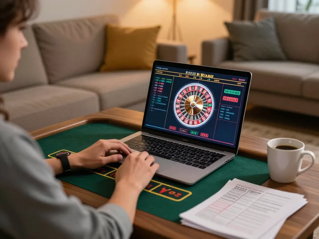 Experience the vibrant online casino world with nhà cái uy tín CM88 in a cozy home setup.