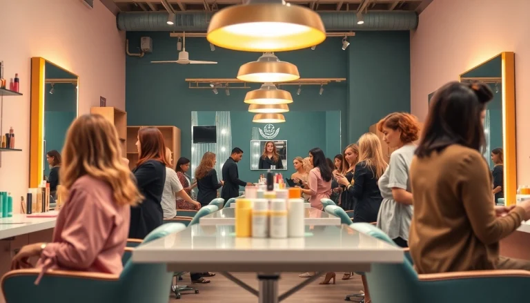 Experience the vibrant atmosphere of a meilleur salon de coiffure with professional stylists and stylish decor.