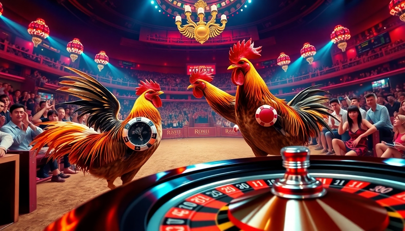 Experience the excitement of đá gà trực tiếp with a live betting interface and exhilarating rooster fights.