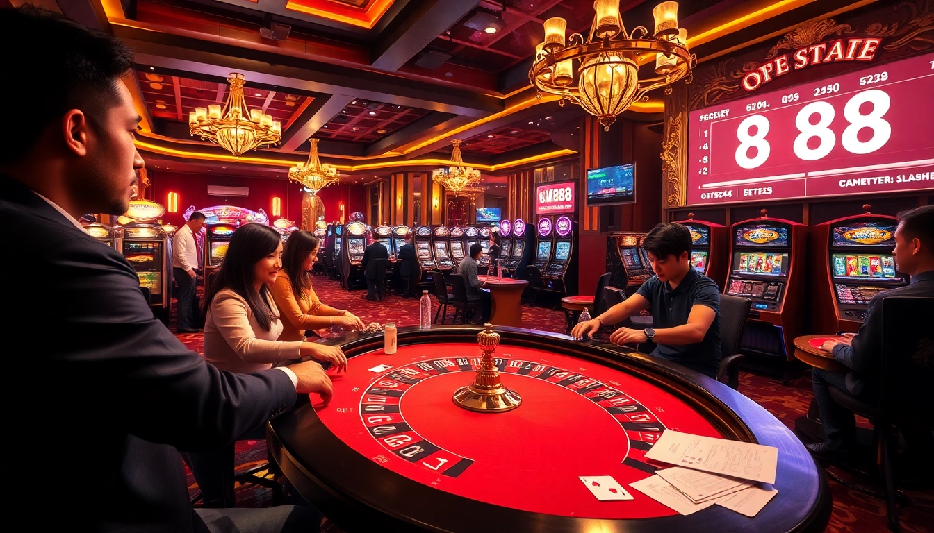 Experience the exhilarating world of CM88 with players enjoying vibrant casino games.