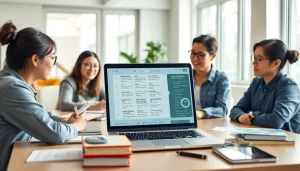 Dynamic digital translation workspace featuring 有道 tools, diverse users engaged in learning and collaboration.
