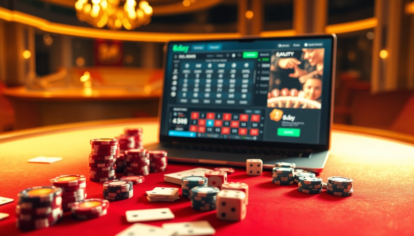 Experience the excitement of 8day casino with vibrant tables and engaging gaming elements.