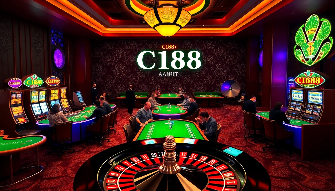 Experience an exciting round of poker and blackjack at C168 Casino with dazzling slot machines.