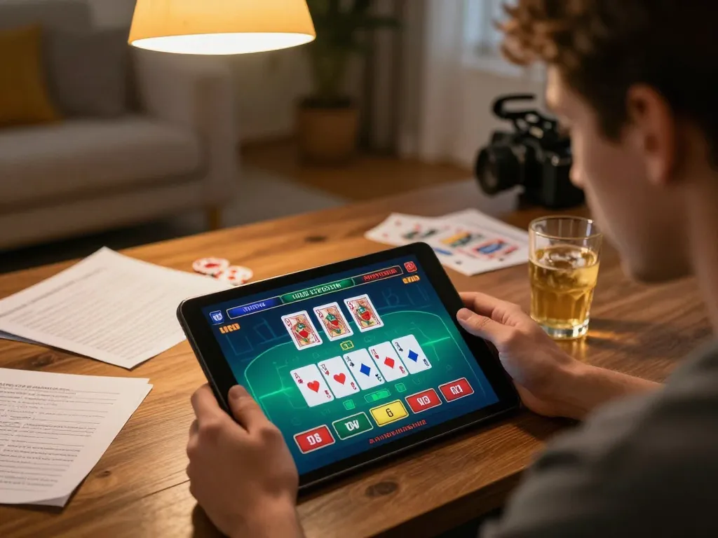 Experience the excitement of online gaming at https://f8bet.dental/ with a player immersed in a live dealer blackjack game.