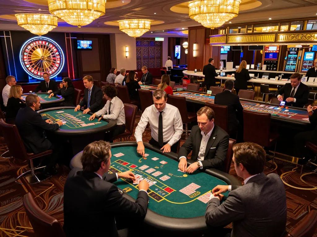 Players engaging in thrilling card games at GG88 casino with ambient lighting.