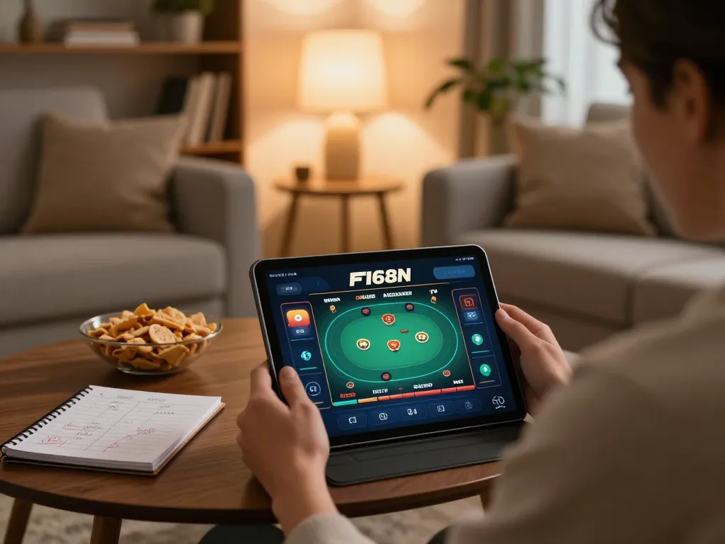 Engaging scene of F168N ĐĂNG NHẬP as a player participates in online poker from home.