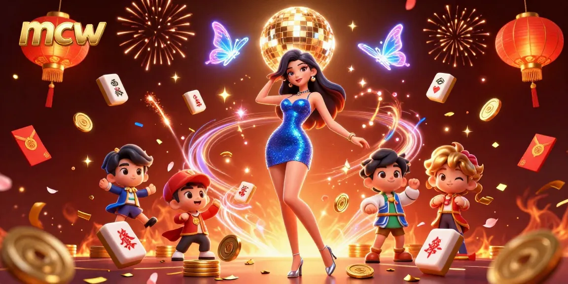 Engage in thrilling gaming action at mcw with vibrant characters and festive gambling elements.