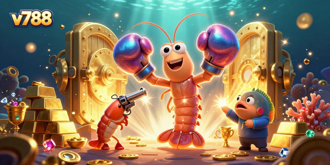Experience thrilling gameplay with v788 as mantis shrimp takes the spotlight in a vibrant underwater casino scene.