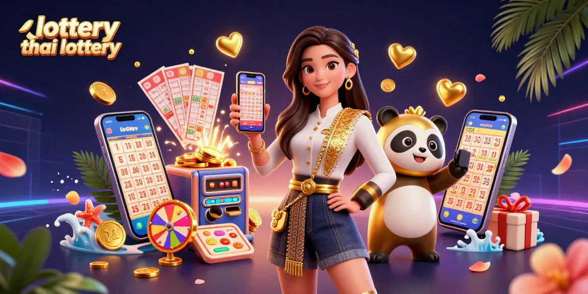Join the excitement of lottery thai lottery with vibrant 3D art showcasing modern gaming elements.