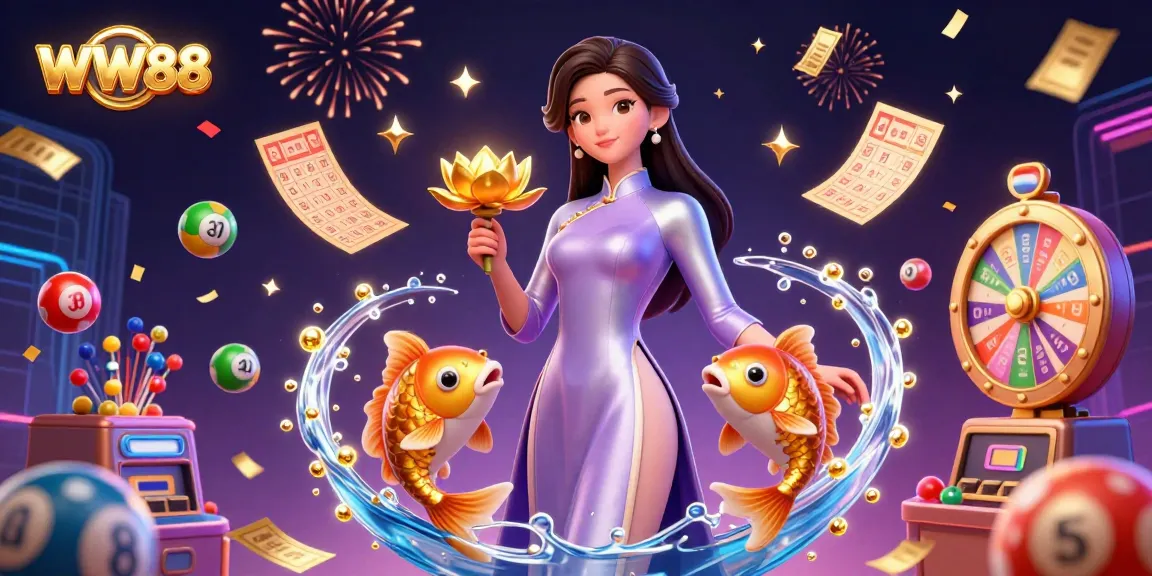 Experience the thrill of WW88 with this vibrant 3D illustration of casino excitement and joyful celebration.