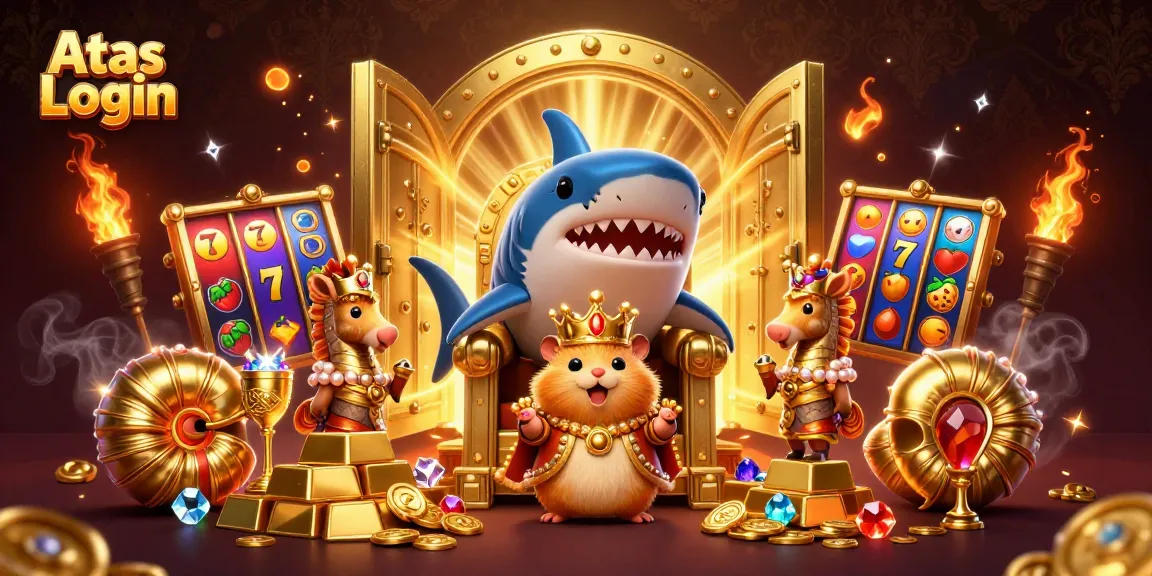 Access Atas Login with excitement at this vibrant online casino scene filled with treasures.