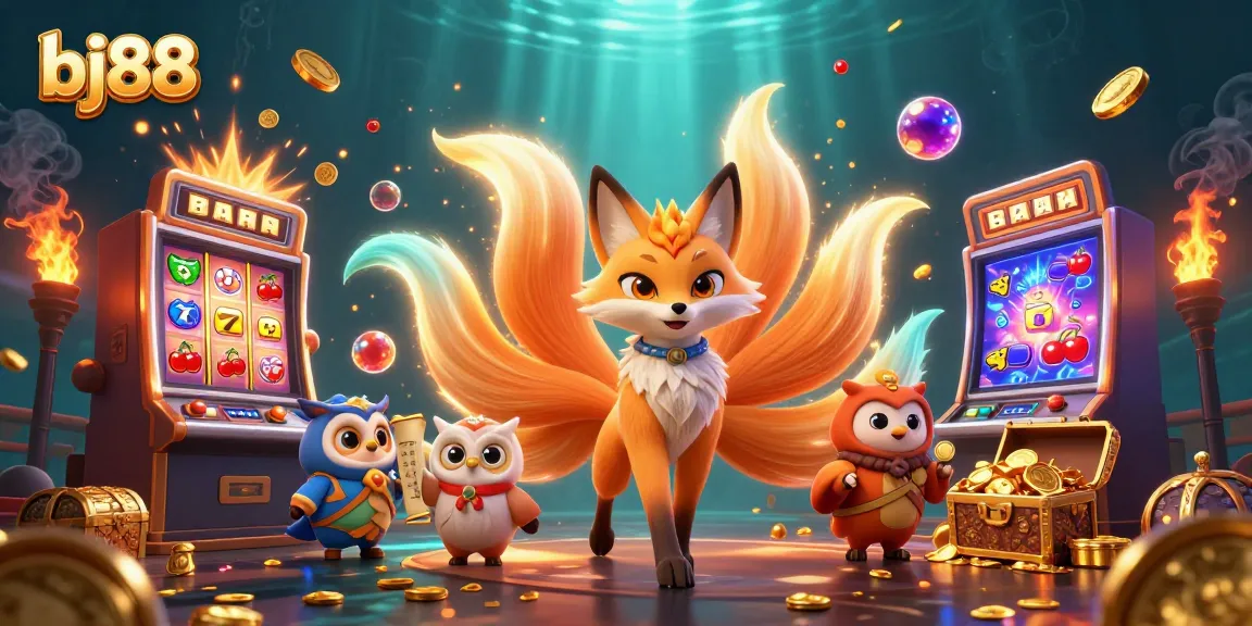Experience the vibrant world of bj88 with colorful characters and dynamic casino elements.