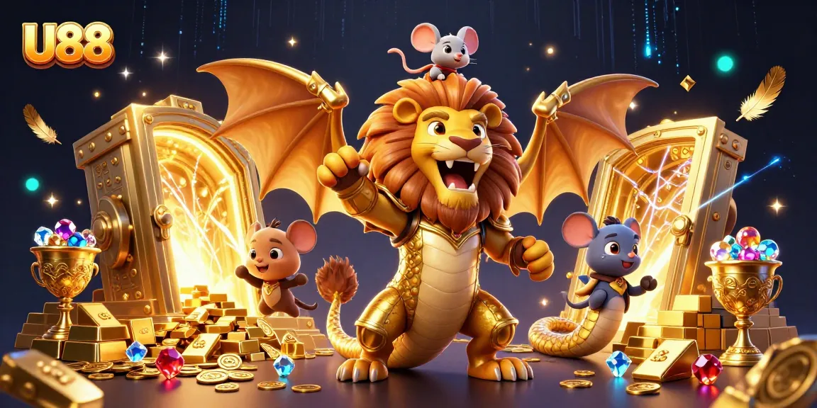 Experience thrilling gameplay with U88 as a legendary chimera guards a golden treasure vault.