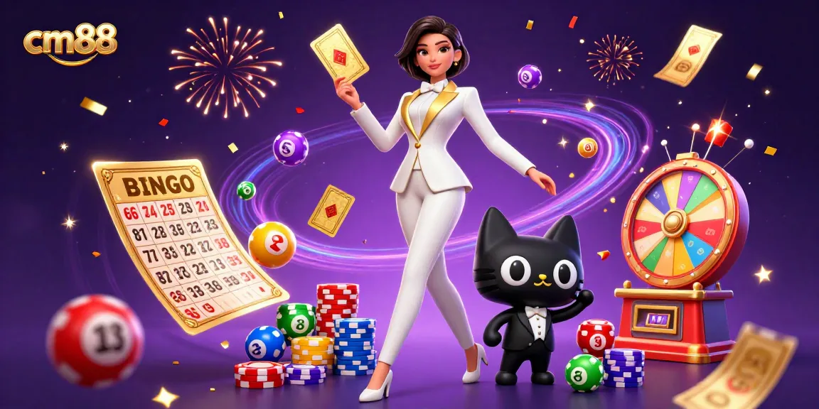 Experience exciting gameplay at cm88 with a glamorous dealer and animated lottery balls.
