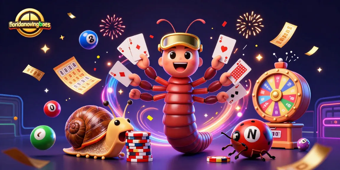 Win big with floridamovingboxes' vibrant lottery scene featuring a cheerful dealer and dynamic game elements.