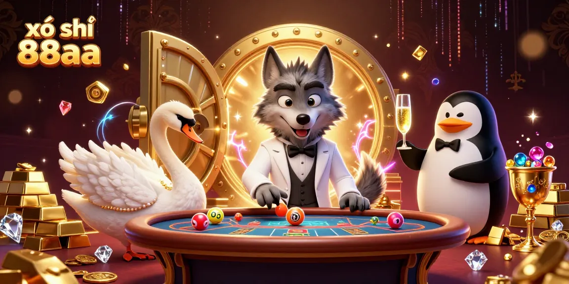Engage with the thrilling world of xổ số 88aa through dynamic illustrations featuring glamorous casino characters.