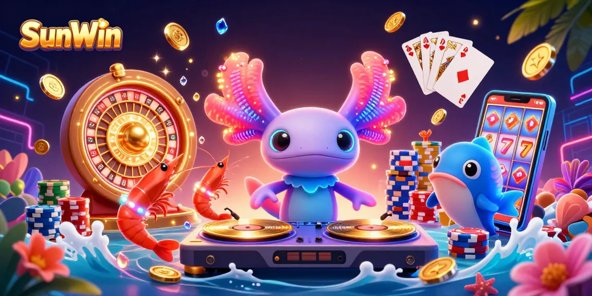 Experience thrilling gameplay at SunWin with vibrant casino characters and dynamic prizes.