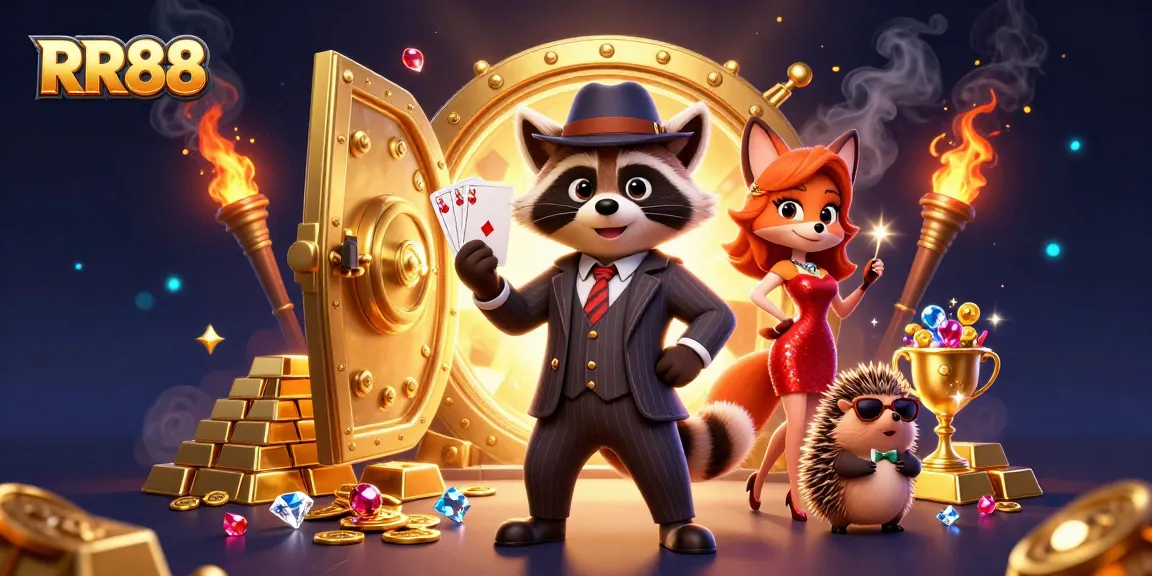 Experience thrilling games at RR88 with vibrant characters and exciting casino elements.
