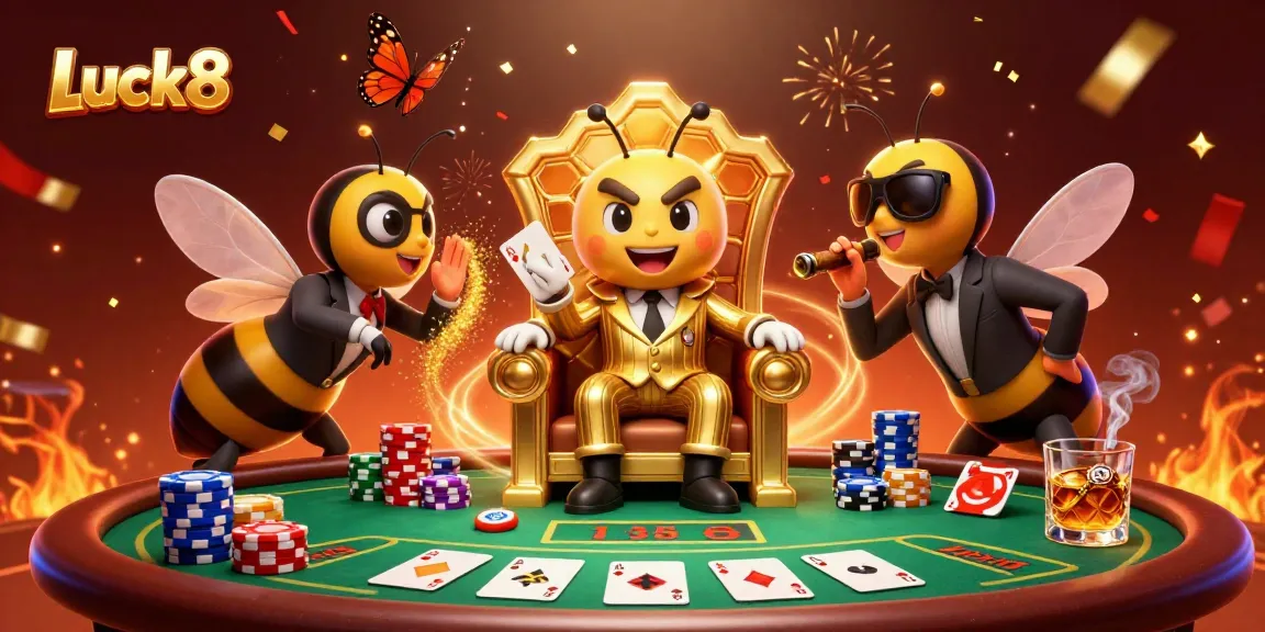 Experience the thrill at Luck8, where poker chips fly and aces reign supreme in a vibrant casino realm.