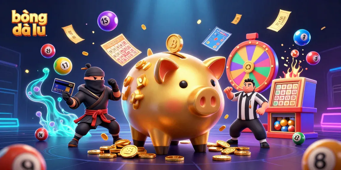 Engaging dynamic scene with bóng đá lu characters showcasing thrilling gambling elements and vibrant colors.