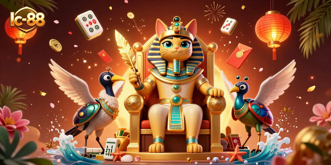 Experience excitement at lc-88 with vibrant 3D illustration of casino elements and characters enhancing gameplay.