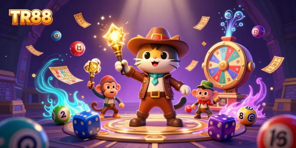 Experience exciting gameplay at TR88 with a captivating casino adventure featuring colorful lottery elements.
