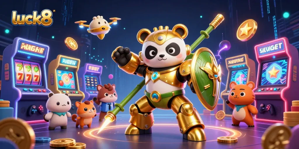 Experience thrilling gameplay at luck8 with vibrant slot machines and dynamic arcade elements.