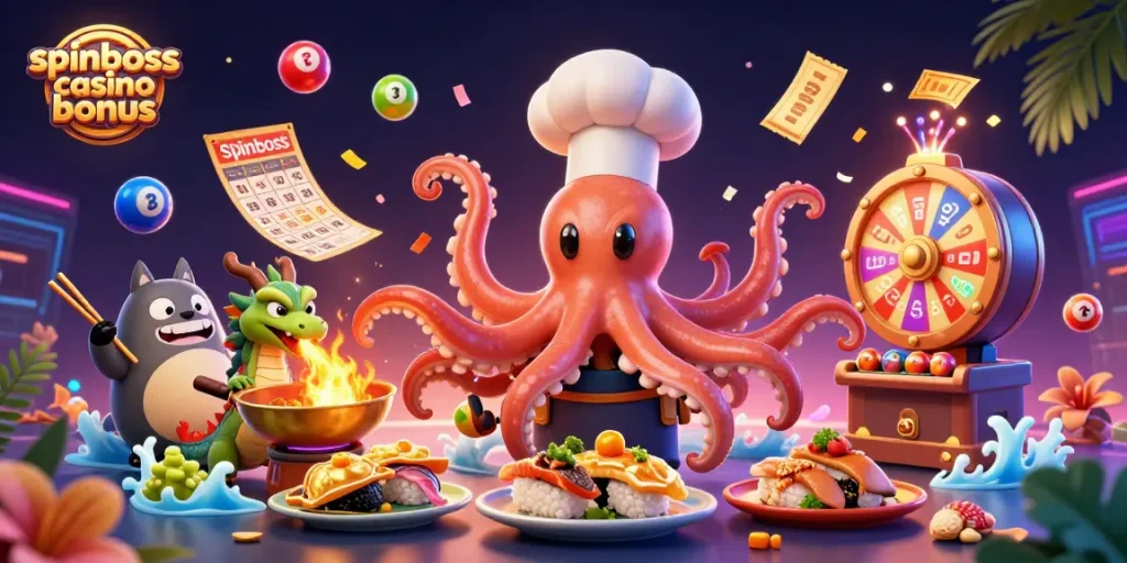 Interagieren Sie mit dem SpinBoss Casino Bonus für fesselnde Gewinne und Jackpot-Chancen in einem lebhaften Glücksspiel-Umfeld.