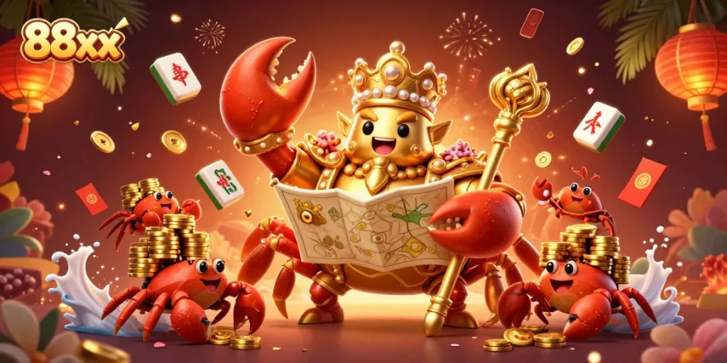Experience thrilling gameplay and massive wins at 88xx with our golden crab emperor and exciting game elements!