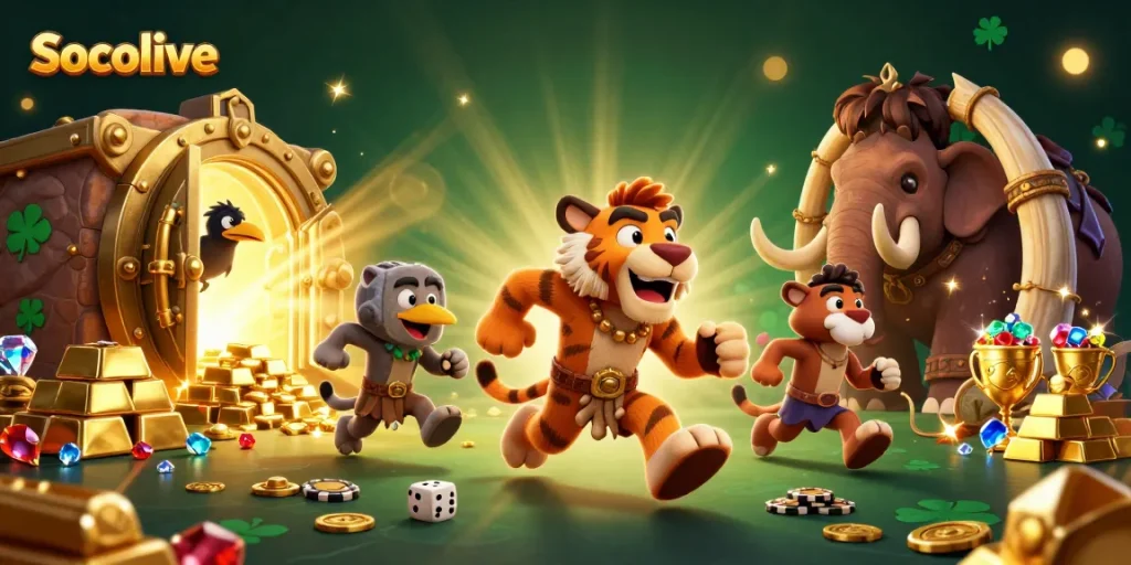 Socolive delivers a unique gaming experience with the cave duo managing an exciting prehistoric casino adventure.
