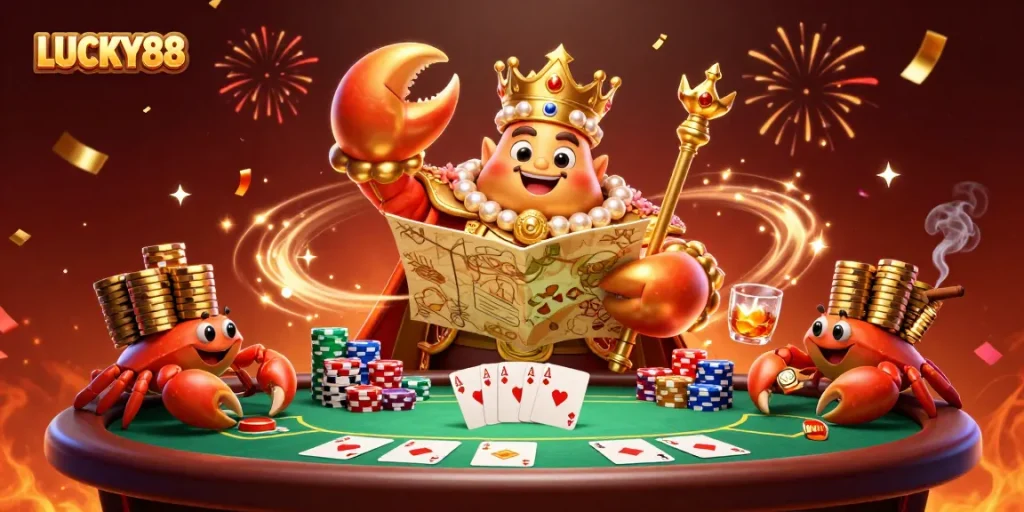 Experience winning strategies with LUCKY88's vibrant 3D gaming environment showcasing excitement.