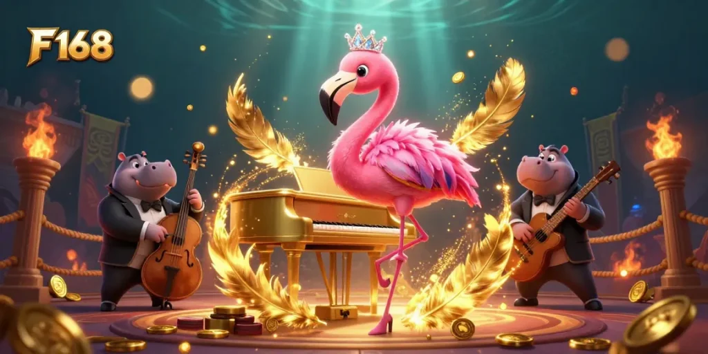 Play at F 168 with immersive casino entertainment featuring vibrant characters and dynamic visuals.
