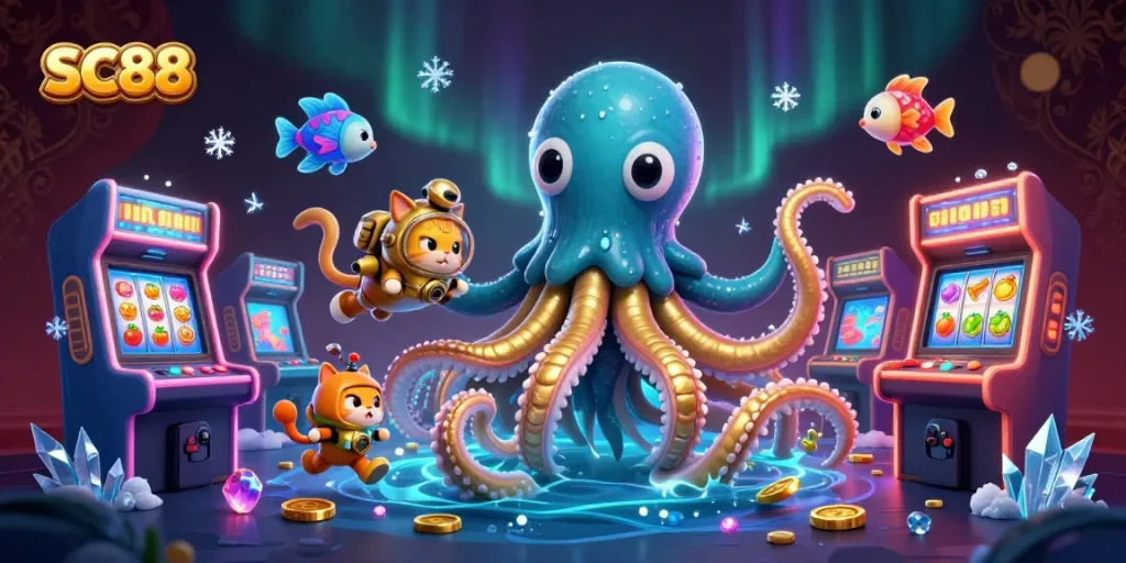 Experience thrilling gameplay with SC88 in a vibrant underwater casino adventure.
